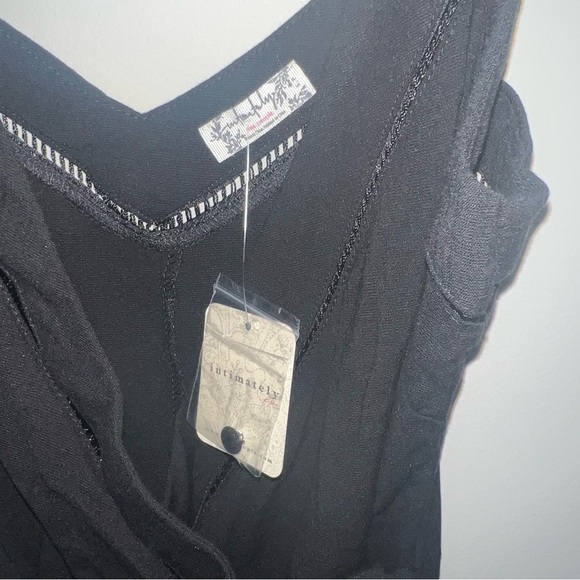 NWT Free People Intimately Black Dylan Bodycon Mini Dress - Picture 3 of 9